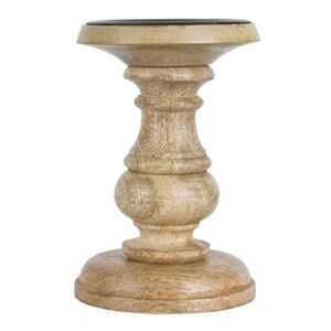 6 Pack: 6″ Wood Carved Pillar Candle Holder by Ashland®