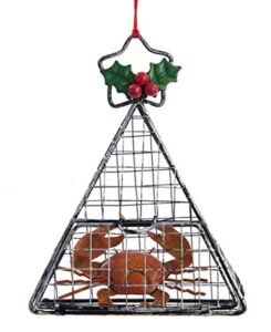 Wire Cage With Crab Ornament