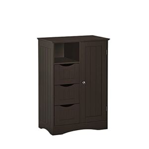 RiverRidge, Espresso Ashland 1-Door, 3-Drawer Floor Cabinet