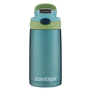 Contigo Kids Stainless Steel Water Bottle with Redesigned AUTOSPOUT Straw, 13 oz, Ocean