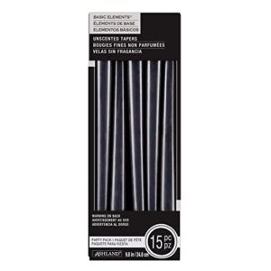 12 Packs: 15 ct. (180 Total) Basic Elements™ 10″ Black Taper Candles by Ashland®