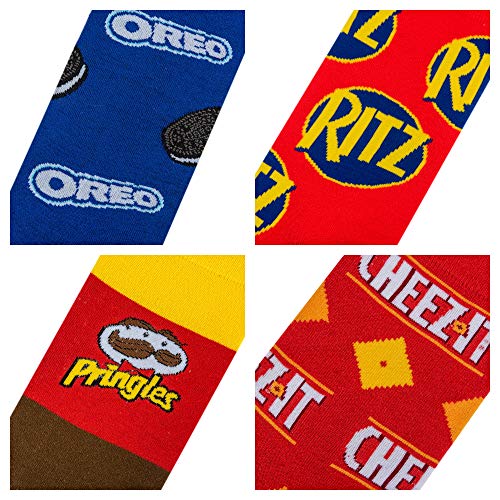 Crazy Socks, Fun Socks for Men Women, Snack Food & Candy, 8 Pair Crew, Large | The Storepaperoomates Retail Market - Fast Affordable Shopping