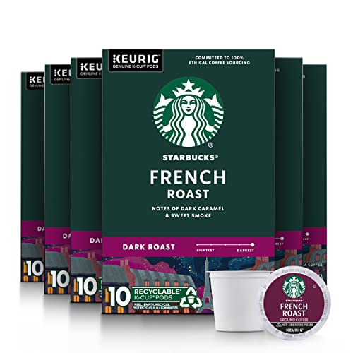 Starbucks K-Cup Coffee Pods—Dark Roast Coffee—French Roast for Keurig Brewers—100% Arabica—6 boxes (60 pods total) | The Storepaperoomates Retail Market - Fast Affordable Shopping