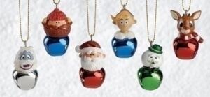 Rudolph, Yukon Cornelius, Santa Claus, Sam Snowman, Hermie, Abominable Snow Monster Jingle Buddies Christmas Ornaments