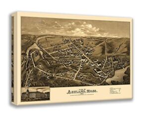 ArtDirect Ashland Massachusetts – Bailey 1878 44×36 Huge Gallery Wrapped Canvas Museum Art by Bailey