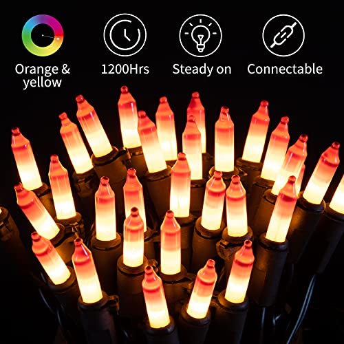 Minetom 100-count 25Ft.Yellow & Orange Candy Corn Incandescent Mini Halloween String Lights for Outdoor & Indoor Halloween Decoration, Waterproof & Connectable | The Storepaperoomates Retail Market - Fast Affordable Shopping