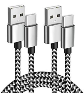 USB Type C Cable,6FT 2Pack Fast Charger Charging Cord Compatible with Samsung Galaxy A01 A03S A11 A12 A13 A21 A32 A42 A51 A71 A80 A81 A90 A10E S20 S10e S10 S9 S8 Note 9 LG Stylo 6 V60 V50 G8X G8