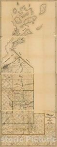 Historic 1858 Wall Map – Map of Ashland County, WIS. 36in x 92in