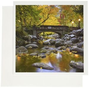 3dRose Oregon, Ashland, Lithia Park Ashland Creek, Autumn – US38 BJA0623 – Jaynes Gallery – Greeting Cards, 6 x 6 inches, set of 12 (gc_93654_2)