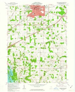 Ohio Maps – 1961 Ashland South, OH – USGS Historical Topographic Wall Art – 44in x 55in