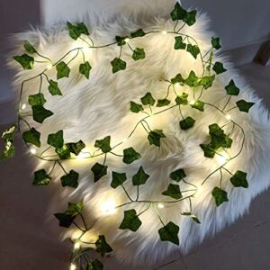 Vine String Lights, [1 Pack] Ivy Decor String Lights, Maple Leaf Garland Wreath Hanging lamp with 20 LED, Fairy Night Lights for Home, Room, Bedroom, Wall Decoration (6.5 FT, Battery Powered)