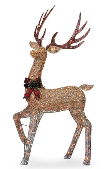 Winter Wonder Lane 5 ft. Glittering Brown Buck Holiday Seasonal Christmas Indoor/Outdoor Light-Up Deer Decor | The Storepaperoomates Retail Market - Fast Affordable Shopping