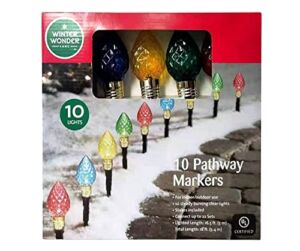 Multi-Color Light Bulb Pathway Markers, 11 Inch (2.76 Inch Bulb), 10 Pack