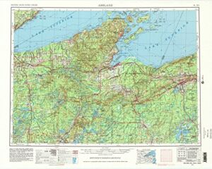 1953 Ashland, WI – Wisconsin – USGS Historical Topographic Map : 55in x 44in