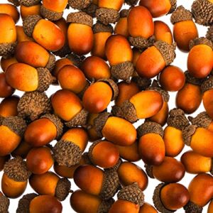 TOPZEA 150 Pack Artificial Acorns, Simulation Small Acorn with Natural Acorn Caps Lifelike Fake Acorn Prop for Crafts, Christmas Festival Decor, Autumn Vase Bowl Filler, Fall Table Scatter Crafting