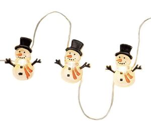 Winter Wonder Lane Winter Snowmen for Christmas Holiday Battery Operated Mini Indoor String Lights 25 LED Lights 8.8 Feet Long