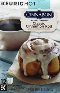Cinnabon Classic Cinnamon Roll Keurig Single-Serve K-Cup Pods, Light Roast Coffee, 12 Count (Pack of 1)