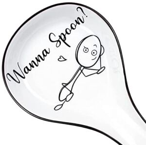 Spoon Rest for Stove Top – Coffee Spoon Holder, Stove Cooking Spoon Holder, Coffee Spoon Rest, Ceramic Funny Spoon Rest, Cute Spoon Rest, Cool and Funny Housewarming Gifts, Kitchen Spoon Rest