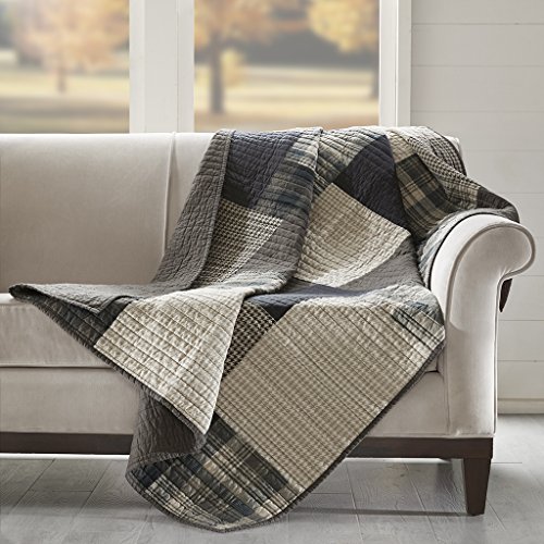 Woolrich Winter hills Luxury Quilted Throw Tan Gray 50×70 Plaid Premium Soft Cozy 100% Cotton For Bed, Couch or Sofa | The Storepaperoomates Retail Market - Fast Affordable Shopping