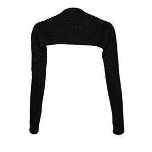 YEESAM Bolero Shrugs for Women Long Sleeve Arm Sleeves Hijab Accessories One Size (Black)