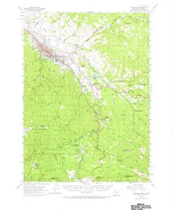 Oregon Maps – 1954 Ashland, OR – USGS Historical Topographic Wall Art – 44in x 55in