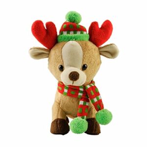 Cuddle Barn – Rock & Roll Rider | Animated Walking Dancing Singing Christmas Holiday Reindeer Sings Sleigh Ride, 10 Inches