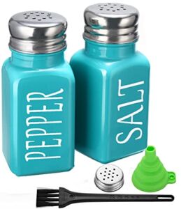 DWTS DANWEITESI Turquoise Salt and Pepper Shakers Set,Cute Salt and Pepper Shakers,For Turquoise Kitchen Decor and Accessories-Turquoise Salt and Pepper Shakers