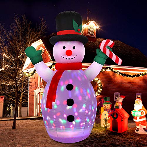 5FT Christmas Inflatables Snowman with Multi-Color Rotating Disco Lighting, CONMIXC Blow Up Inflatable Snowman Decorations, Xmas Inflatable Decor Blowups for Indoor Outdoor Outside Yard Garden Lawn | The Storepaperoomates Retail Market - Fast Affordable Shopping