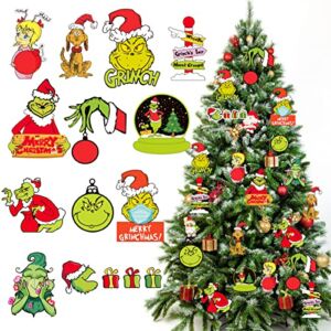 Christmas Tree Ornaments, 24Pcs Felt Hanging Charms Christmas Tree Ornament Xmas Holiday Decorations