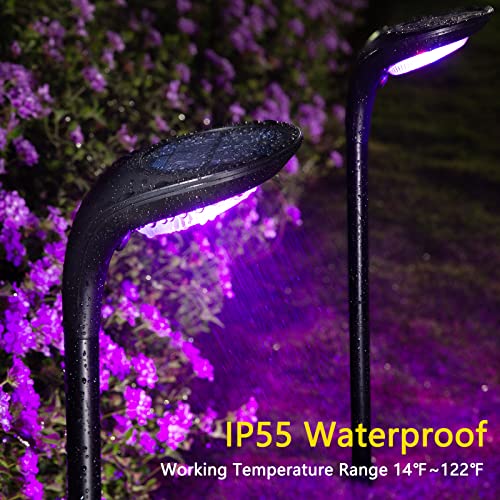 ROSHWEY Solar Outdoor Lights, 7 Colors Christmas Pathway Lights Outdoor Waterproof 150 Lumen Bright Solar Landscape Path Lights for Yard Garden Walkway Driveway Decorative, 4 Pack | The Storepaperoomates Retail Market - Fast Affordable Shopping