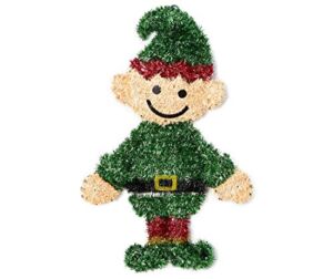 Winter Wonder Lane Dangle Elf Wall or Door Hanging Sparkle Decoration for Christmas Holidays Greeter 17 inches Tall