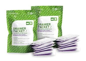 Ever Bamboo Drawer Packet w/Natural Bamboo Charcoal (8 x 10 g Refills, 2 Pack)