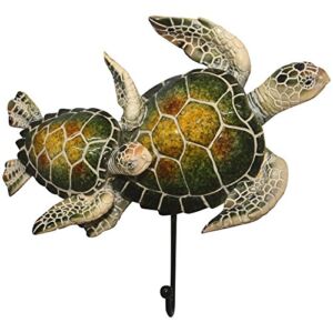 Comfy Hour Ocean Voyage Collection 5″ Sea Turtle Coastal Marine Theme Decorative Wall Hanger, Polyresin