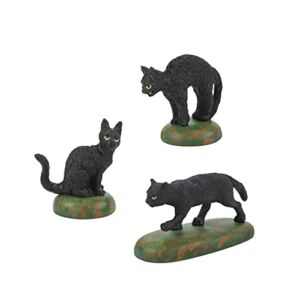 Department 56 Village Accessories Halloween a Clowder of Cats Figurine Set, 1.125 Inch, Black