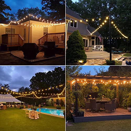 HISTAR LED Outdoor String Lights-30 Ft Dimmable Waterproof Patio Lights with 27 Plastic Bulbs(2 Spare), Shatterproof Goble String Lights Decorative Backyard Balcony Bistro Party Cafe Pergola Lights | The Storepaperoomates Retail Market - Fast Affordable Shopping