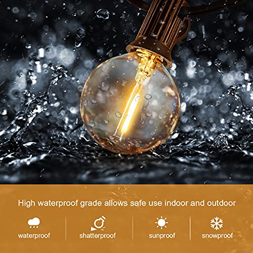 HISTAR LED Outdoor String Lights-30 Ft Dimmable Waterproof Patio Lights with 27 Plastic Bulbs(2 Spare), Shatterproof Goble String Lights Decorative Backyard Balcony Bistro Party Cafe Pergola Lights | The Storepaperoomates Retail Market - Fast Affordable Shopping