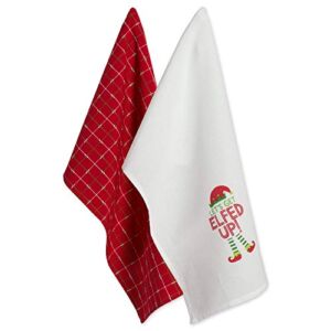 DII Christmas Tea Towels Decorative Kitchen Dish Towel Set, 18×28, Elfed Up, 2 Piece