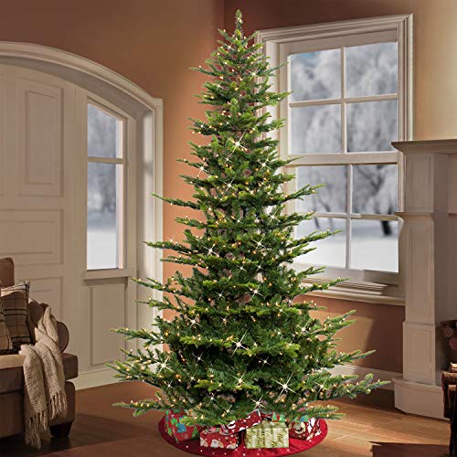 Puleo International 7.5 Foot Pre-Lit Aspen Fir Artificial Christmas Tree with 700 UL Listed Clear Lights Green | The Storepaperoomates Retail Market - Fast Affordable Shopping