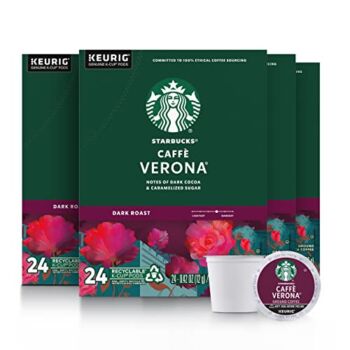Starbucks K-Cup Coffee Pods—Dark Roast Coffee—Caffè Verona for Keurig Brewers—100% Arabica—4 boxes (96 pods total) | The Storepaperoomates Retail Market - Fast Affordable Shopping
