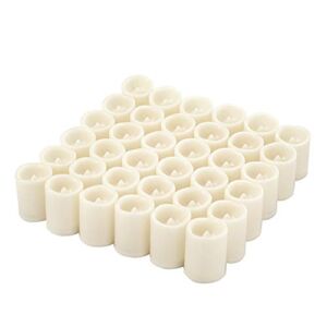 CANDLE CHOICE Battery Operated Flameless Votive Candles White Plastic Flickering LED Electric Fake Tall Tea Lights Bulk Tealights for Wedding Table Centerpieces Halloween Christmas Decorations 36 Pack