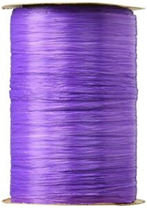 Berwick Craft Matte 1/4” Wide Raffia Ribbon, Purple, 100 Yards