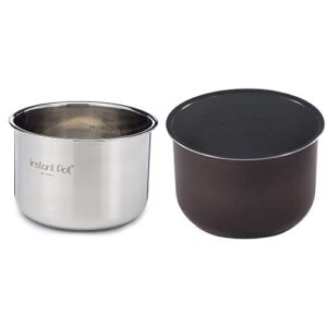 Instant Pot IP-POT-SS304-60 Genuine Stainless Steel Inner Cooking Pot – 6 Quart & Ceramic Inner Cooking Pot – 6 Quart