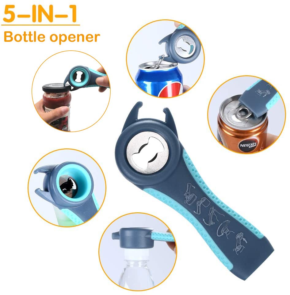 Latest Jar Opener Bottle Opener for Weak Hands,Seniors with Arthritis,Low Strength and Children, Multi Opener Set with Rubber Jar Gripper Pad and Corkscrew Wine Opener | The Storepaperoomates Retail Market - Fast Affordable Shopping