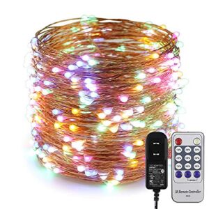 ER CHEN Fairy Lights Plug in, 99Ft/30M 300 LED Starry String Lights Outdoor/Indoor Waterproof Copper Wire Decorative Lights for Bedroom, Patio, Garden, Party, Christmas Tree (Multicolor)