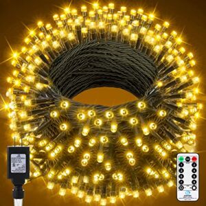 Christmas String Lights 98FT 300 LED Twinkle Fairy Lights String with 8 Light Modes for Christmas Trees Garland Wreath Wedding Indoor Outdoor Holiday Decorations with Warm White
