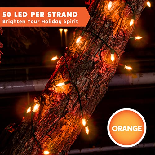 Joiedomi 17.3ft Halloween LED Orange String Lights with Remote Control, 50 Count Lights Green Wire Battery Powered 6 Hr Timer Lights for Indoor and Outdoor Party, Home | The Storepaperoomates Retail Market - Fast Affordable Shopping