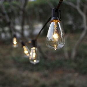 Solar String Lights Outdoor, ZHONGXIN Patio Lights String Waterproof with 10 Classic ST38 LED Edison Bulbs, Perfect for Garden, Backyard, Pergola, Party, Cafe, Bistro, Wedding, Camping Décoration