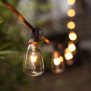 ZHONGXIN 20ft Outdoor Patio String Lights with 21 ST35 Edison Bulbs(1 Extra), UL Listed for Indoor/Outdoor Decor, Perfect for Garden, Backyard, Pergola, Patio, Party, Cafe, Bistro, Wedding …