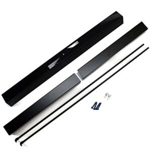 Midwest Hearth Adjustable Rod and Valance Kit for Fireplace Spark Screens (Black)