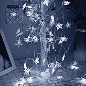 Star Lights, Createreedo 33FT 80 Stars White String Light Battery Operated LED Flashing Twinkle Lights for Christmas /Tree Décor/Halloween/Holiday/New Year Decorations/Outdoor etc